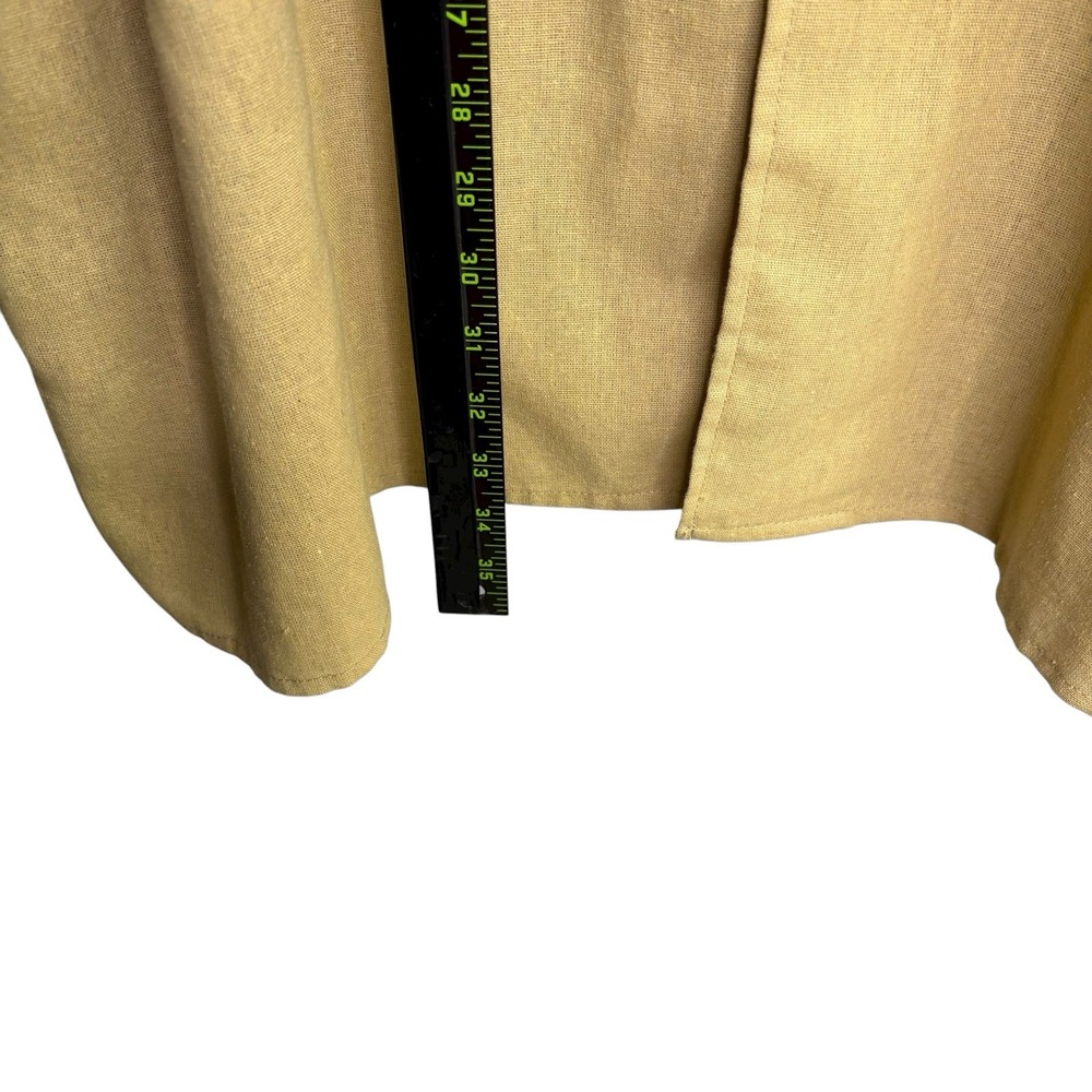 Sahara Club Mens Shirt 4XL Brown Tan Button Up Short Sleeve Linen Collar Beachy - Picture 4 of 10